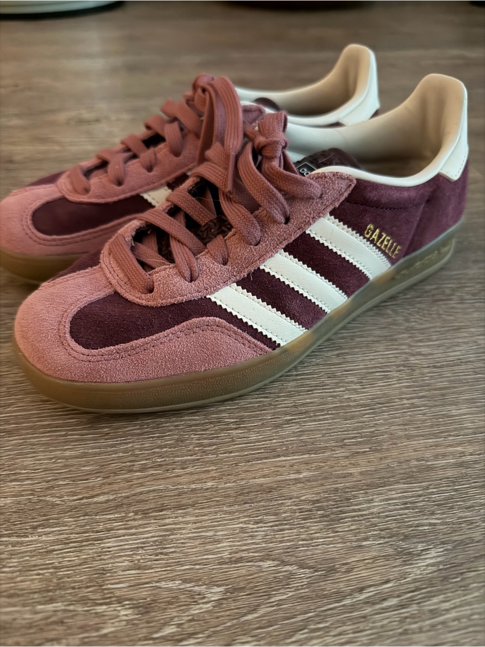 adidas Gazelle Women's Suede Sneakers - Rose Pink & Maroon